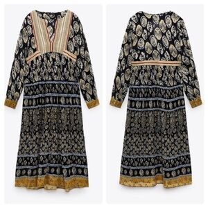 XS. Zara embroidered dress